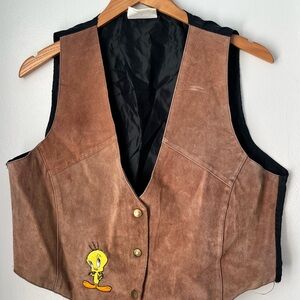 Warner Bros. Black tweety bird Looney Tunes Vest vintage vest M